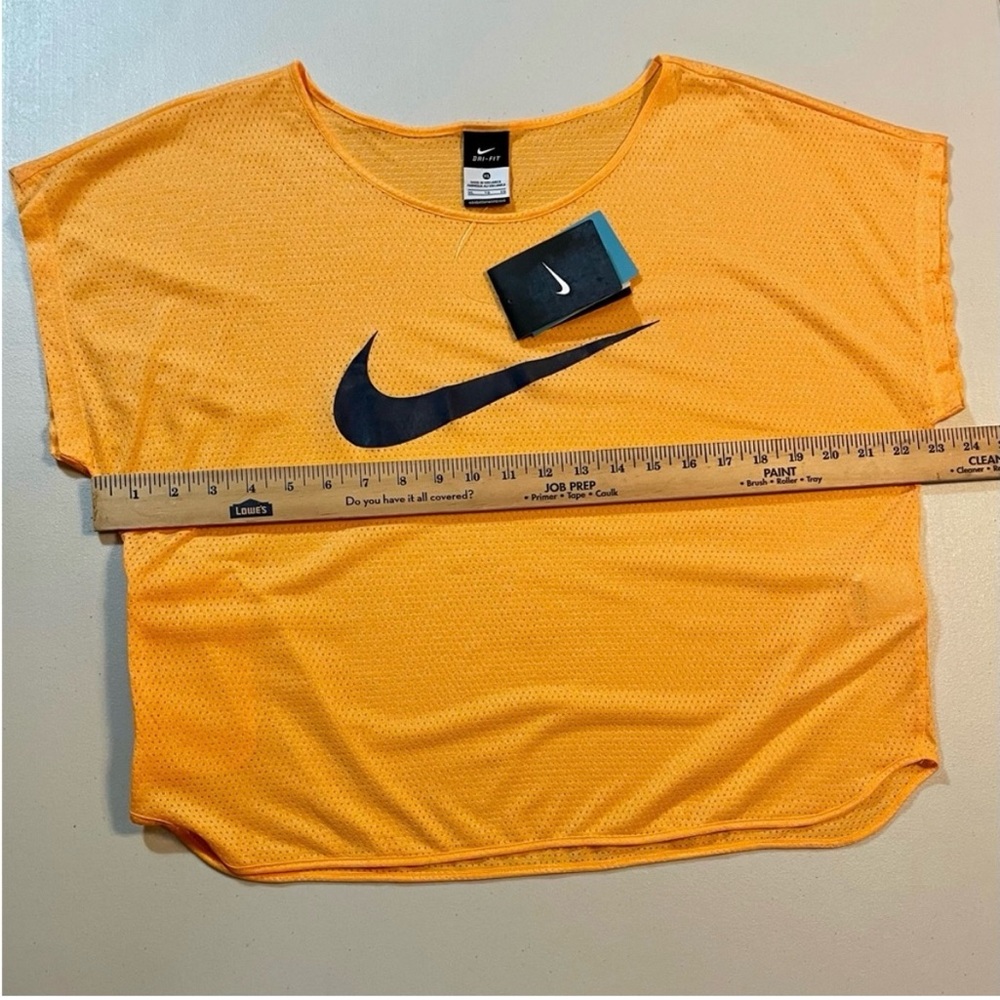 NWT 2 Nike Women’s XL Dri-Fit City Cool Swoosh Running Shirts in Blue & Orange - Picture 9 of 12